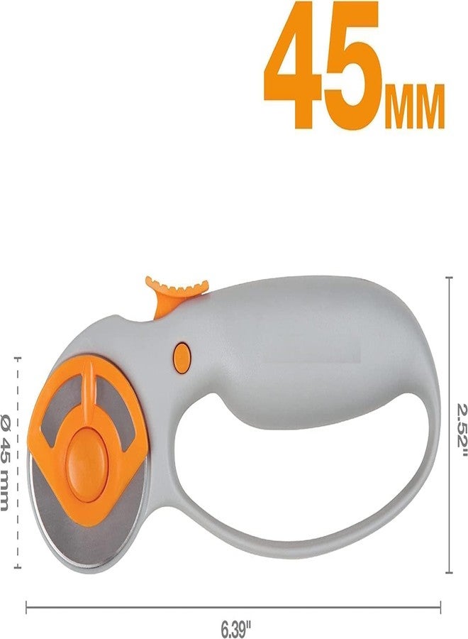 Bitrexup قاطع دوار للأقمشة من Bitrexup بقطر 45 مم، مزود بمقبض حلقي مريح، مصنوع من التيتانيوم، مناسب للأقمشة السميكة، سهل وآمن لتغيير الشفرات، أدوات خياطة وتطريز. - Image 2